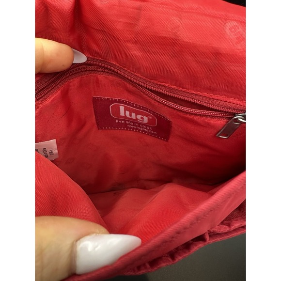 Lug Crossbody Purse‎ Candy Red Adjustable Strap Quilted Medium Bag Travel Casual - Picture 7 of 7